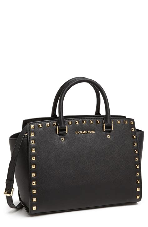 selma logo large satchel michael kors|selma saffiano leather satchel.